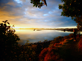 Sonnenaufgang auf Aroha Island