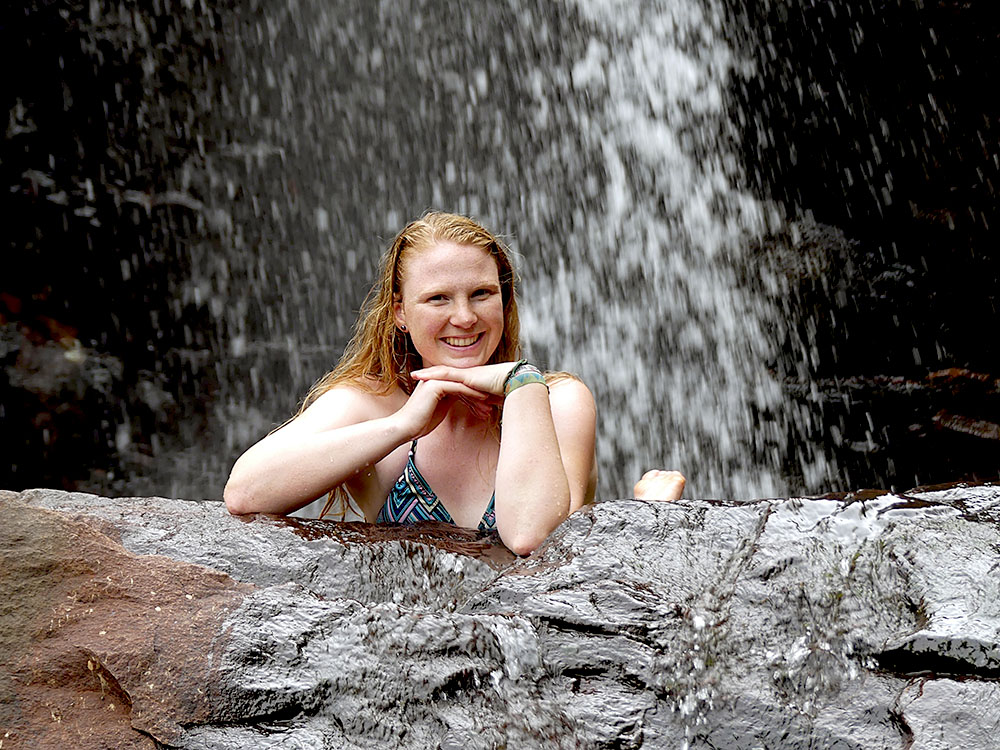Bianca at the Litchfield National Park in Northern Territories. What a nice refreshment Bianca at the waterfall