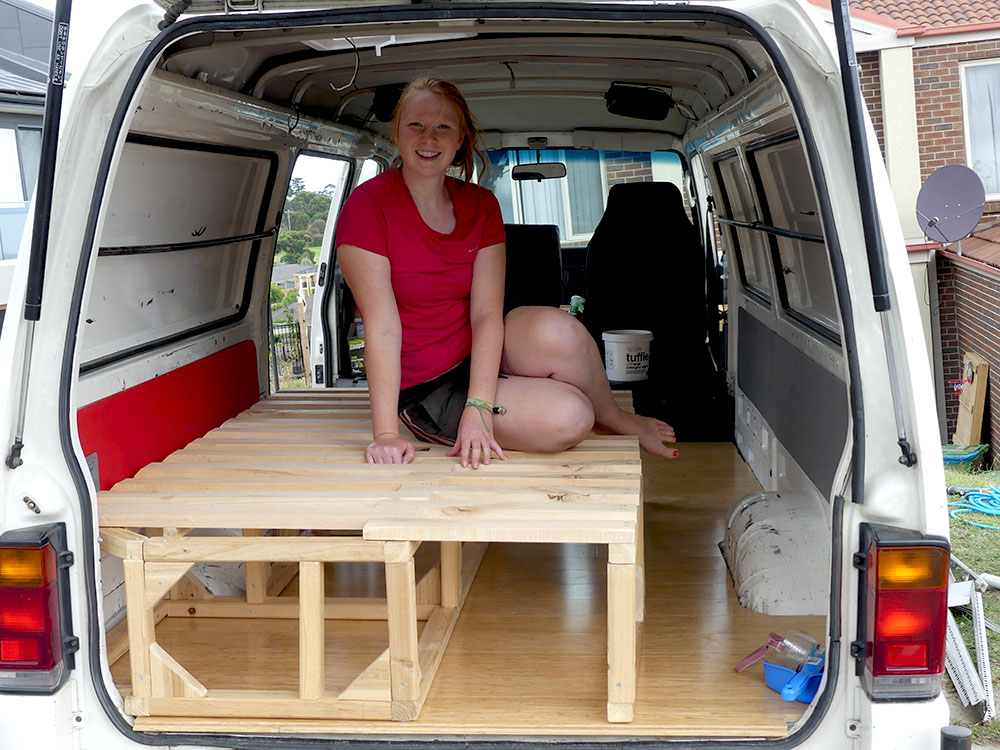 Check! The bed (foldable) fits in Bianca on our future bed