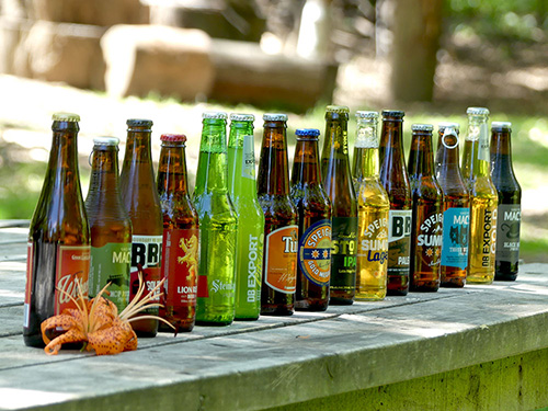 We kept a bottle of every sort we tasted to have a big compilation in the end. This is it: one year of New Zealand beer drinking New Zealand beer compilation