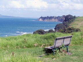 Bench at cliff