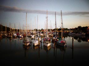 Abend Hafen Whangarei