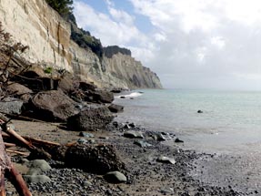 Steile Küstenlinie am Cape Kidnappers