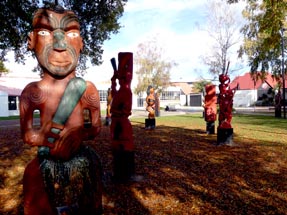 Maori carvings in Hastings