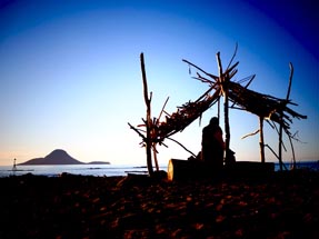 Hut at the beach