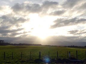 Wintersonne Landschaft
