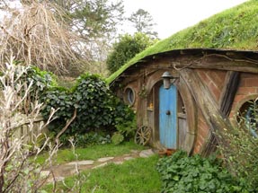 Blue hobbit house