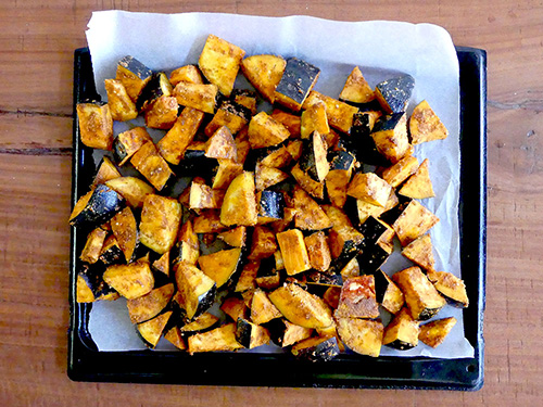 eggplant on a tray