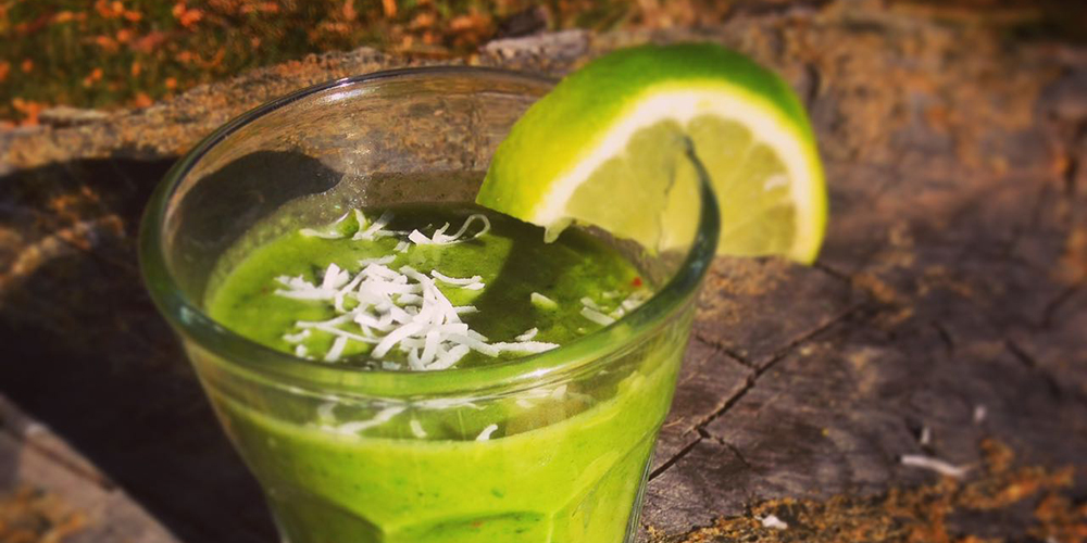 Delicious. Healthy. Green. With fresh silverbeet and fruits it's exactly what you need to start in the day Delicious. Healthy. Green
