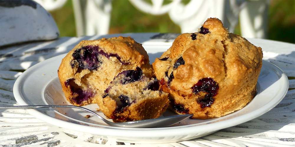 Vegan blueberry muffins
